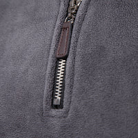 Men's Autumn And Winter New Stand Collar Half Zip Long-sleeved Sweater