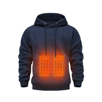 Mens Winter Fleece-Heated Hoodie With Built-In Heating Features