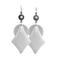 Bohemian Minimalist Diamond-shaped Circular Earrings