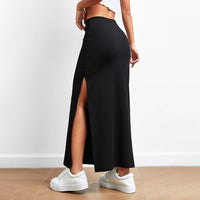 Women's Simple And Fashionable Design Sense Skirt Autumn And Winter High-waisted Draped Split Long Skirt