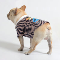 Stripe Plush Warm Polo Casual Pet Sweater