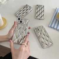 High-grade Electroplating Wave Pattern Phone Case