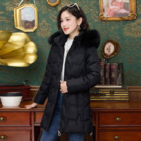 Down Cotton-padded Coat For Women Mid-length