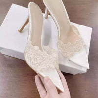 Open-toe Lace-up Strappy Sandals With A Pointed Toe, Designed For Women, Featuring A High Heel For An Elegant And Stylish Look