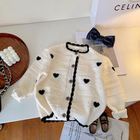 Girl's Love Sweater Cardigan Spring And Autumn Coat