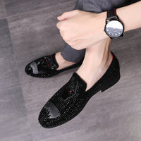 Men's Large Size Black Shoes For Business And Leisure