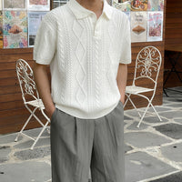 Men's Summer Loose Lapels T-shirt Sweater