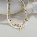 Cross-border Fashion Ocean-Style Turquoise Starfish Turtle Seed Bead Necklace