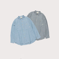 Retro Cotton Long-sleeved Shirt Spring High Street Loose Couple Shirt