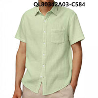 Men's Loose Trendy Short Sleeve Lapel Shirt