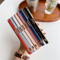 Solid Color Electroplating Magnetic Pull Ribbon Lens Protector Protection Mobile Phone Shell