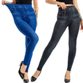 Seamless Denim-look Leggings With Ultra-stretch And A Built-in Butt-lifting Design