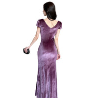 SpringAutumn Banquet Sexy Long High Slit Bodycon Dress