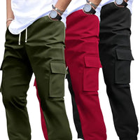 Men's Multi-pocket Workwear Pants Ancient Leisure Tappered Trousers