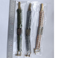 Braided Paracord Bracelet With Survival Zinc Alloy Adjusting Buckle