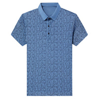 Summer Men's Thin Business Lapel Polo Shirt Short Sleeve