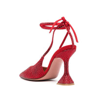 Women's Rhinestone High Heel Strap Bow Sandals