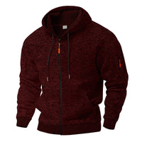 Heavy Fleece-lined Vintage Cationic Cargo Trendy Sports Sweater
