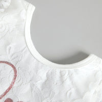 3-piece Set Of Multi-layer Mesh Princess Dress Headband With Printed Blouse