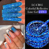 Nail Gel With A Glittery Brushed Finish And Reflective Sequins