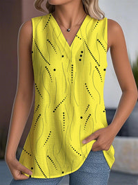 Casual Versatile Breathable Lightweight Sleeveless V Neck Top