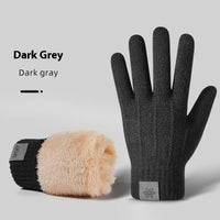Riding Thermal And Windproof Cold Protection Fleece Thickened Knitting Gloves