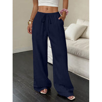 All-matching Lace-up Waist Trimming Fashion Casual Women's Trousers