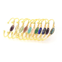 Crystal Stone Moonstone Gold-Edged Bracelet