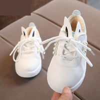 Spring And Autumn Flat Lace Up White Shoes