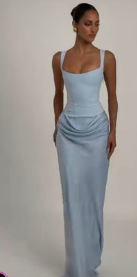 Elegant Strapless Long White Slip Dress For Women
