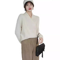 Long-sleeve Loose Sweater Wool Knitwear Womens