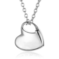 Stainless Steel Heart-shaped Openable Pendant Necklace