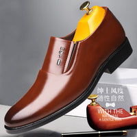 Invisible Increase Men's Shoes 6cm Pointed Toe Business Suits Men's Leather Shoes