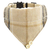 Bow Tie Cat Collar Bandana Breakaway Pet Collar Bandana With Classic Plaid Adjustable Cat Collar With Scarf And Bowtie Necklace