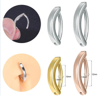 Simple Retro Stainless Steel Smooth Navel Nail