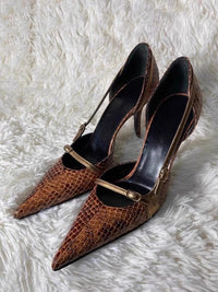 Fashionable Niche-Design Snake-Print Stiletto Heels For Women