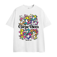 INF Men's Clothing Skateboard Bear Street Printing T-shirt