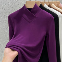 Undershirt Women's Inner Western Style Small Shirt Double-sided With Velvet