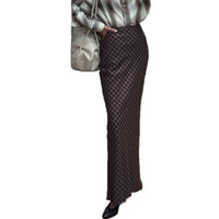 Womens Retro Elegant Fashionable Plaid Long Skirt