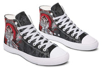 Printed Couple High Top Canvas Shoes