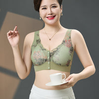 Front Closure Underwired Push Up Pull-up Ultra-thin Ice Silk Vest Bra