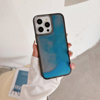 Luminous Quicksand Phone Case Soft Edge Hard Backboard Protective Cover