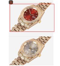 Mens Round Quartz Watch With A Steel Bracelet And A Diamond-encrusted Dial