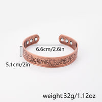New Vintage Red Copper Magnetic Bracelet Eagle Pattern Magnetic Bangle Men's Jewelry
