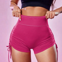 Women's Solid Color Minimalism Yoga Drawstring Shorts