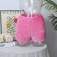 Leopard Print Elastic Waist Casual Shorts