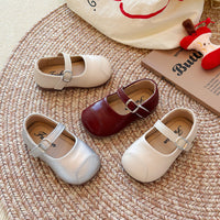 Simple And Versatile Leather Shoes For Little Girls