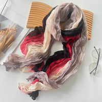 Men's And Women's Color Matching Autumn And Winter Cotton And Linen Feel Long Strip