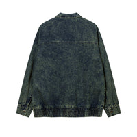 American Style Old Gradient Color Denim Jacket