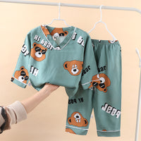 Children's Summer Thin Print Homewear Set